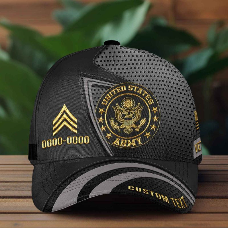 Custom Name Veteran Hat, Personalized Military Cap, United States Gift for Veteran Dad Husband
