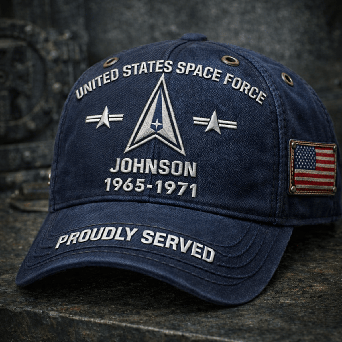 Personalized Military Veteran Printed Cap, Custom Branch Name Hat, Proudly Served Gift for Him, Patriotic Retirement Present for Men