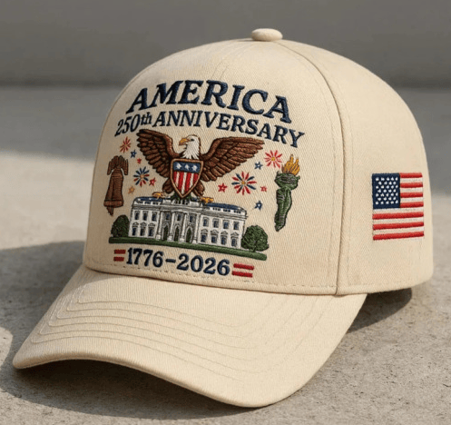 America 250th Anniversary 1776-2026 Hat, Patriotic Eagle USA Flag Cap, Independence Day 4th of July Gift, Vintage Embroidered Style Printed Baseball Cap