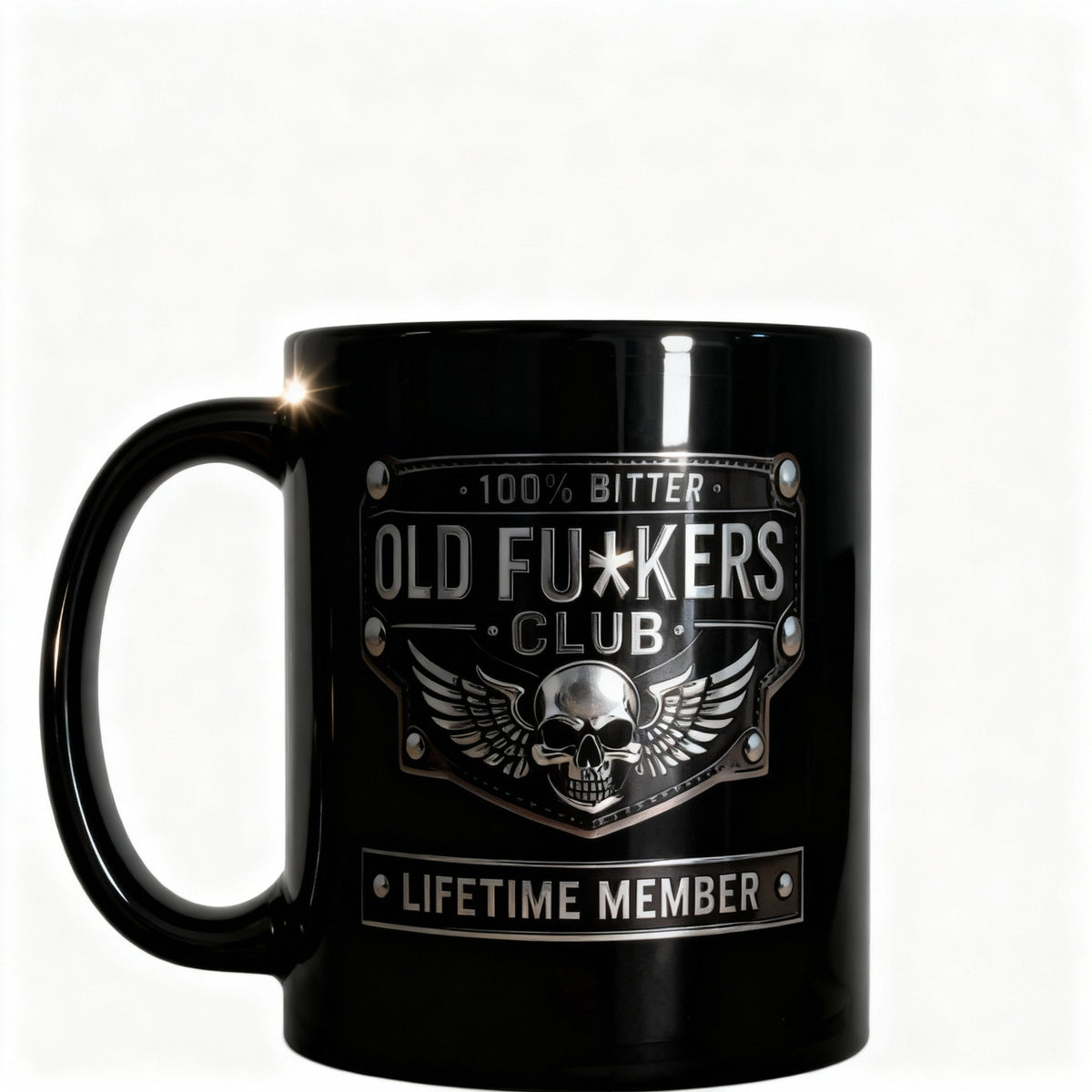Old Fckers Club Lifetime Member Funny Mug, Bitter Humor Coffee Cup, Sarcastic Birthday Gift for Grandpa Dad
