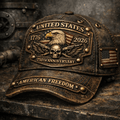 United States 1776–2026 250th Anniversary Eagle Skull Printed Cap, American Freedom Patriotic Hat Print, Veteran Dad Gift, Father’s Day Gift for Dad