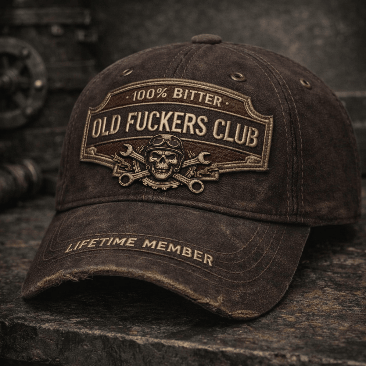Old Fuckers Club Printed Hat, Mechanic Tools Father's Day Gift for Handy Dad, Lifetime Member