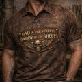 Dad In The Streets Daddy In The Sheets Print Polo Shirt Skull Wing Vintage Biker Dad Gift Father Day Funny Quote Polo