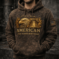 USA 250 Years Eagle Liberty Bell Printed Hoodie, American Patriotic Design, Father’s Day Gift For Dad