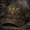 United States 1776-2026 Eagle Vintage Cap Printed Bald Eagle and USA Flag Graphic Father Day Gift for Dad Patriotic Hat