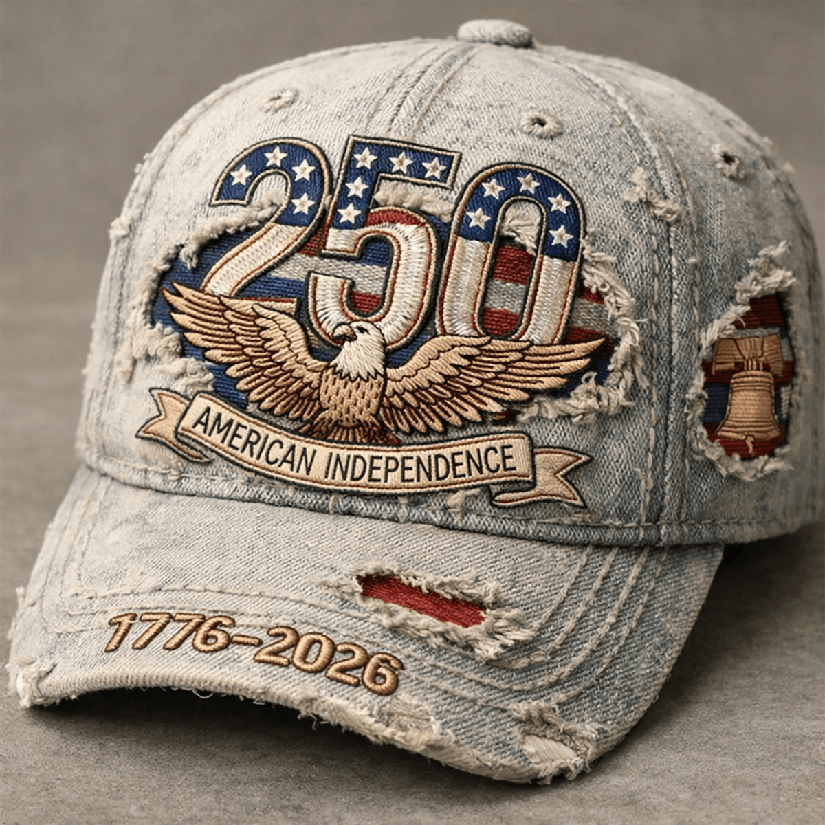 250 American Independence 1776 2026 Eagle Printed Cap Father Day Gift for Dad Vintage USA Patriotic Dad Hat Baseball Cap