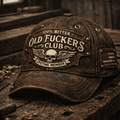 Old Fuckers Club Lifetime Member Skull Wings Printed Cap USA Flag Design Funny Quote Father Day Gift Vintage Hat