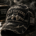 Old Fuckers Club Cap Print Skeleton Hands Clinking Beer Mugs Father's Day Gift for Beer Drinkers Dad Grandpa Vintage Hat