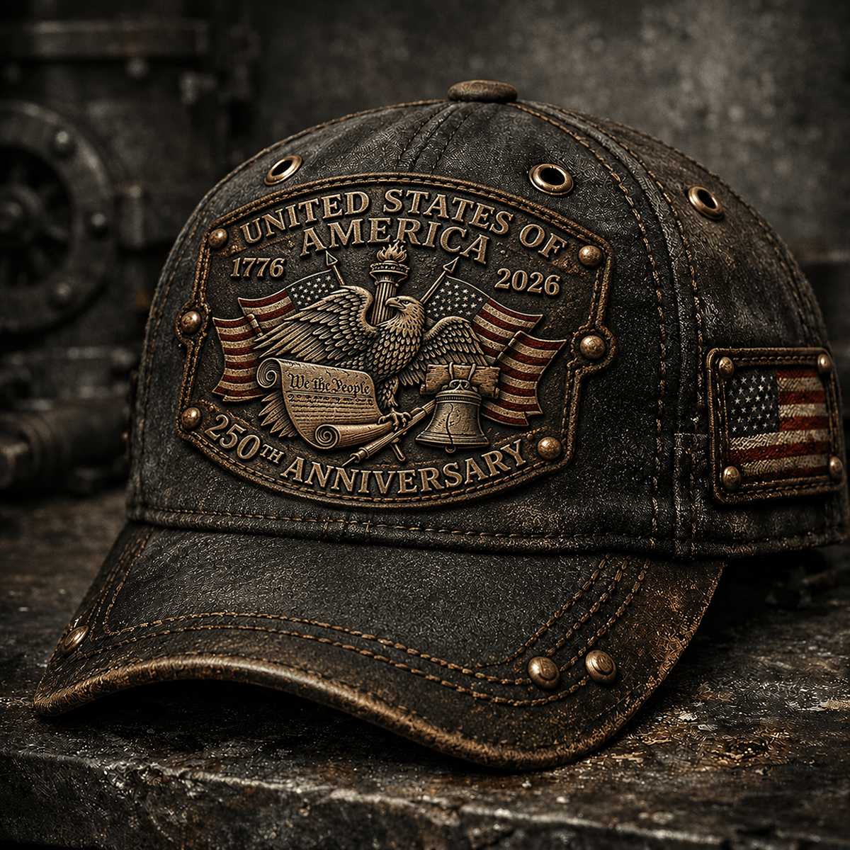 United States 250th Anniversary Printed Cap, We The People Eagle Hat, Father’s Day Gift for Dad Grandpa, 1776-2026 Patriot Cap