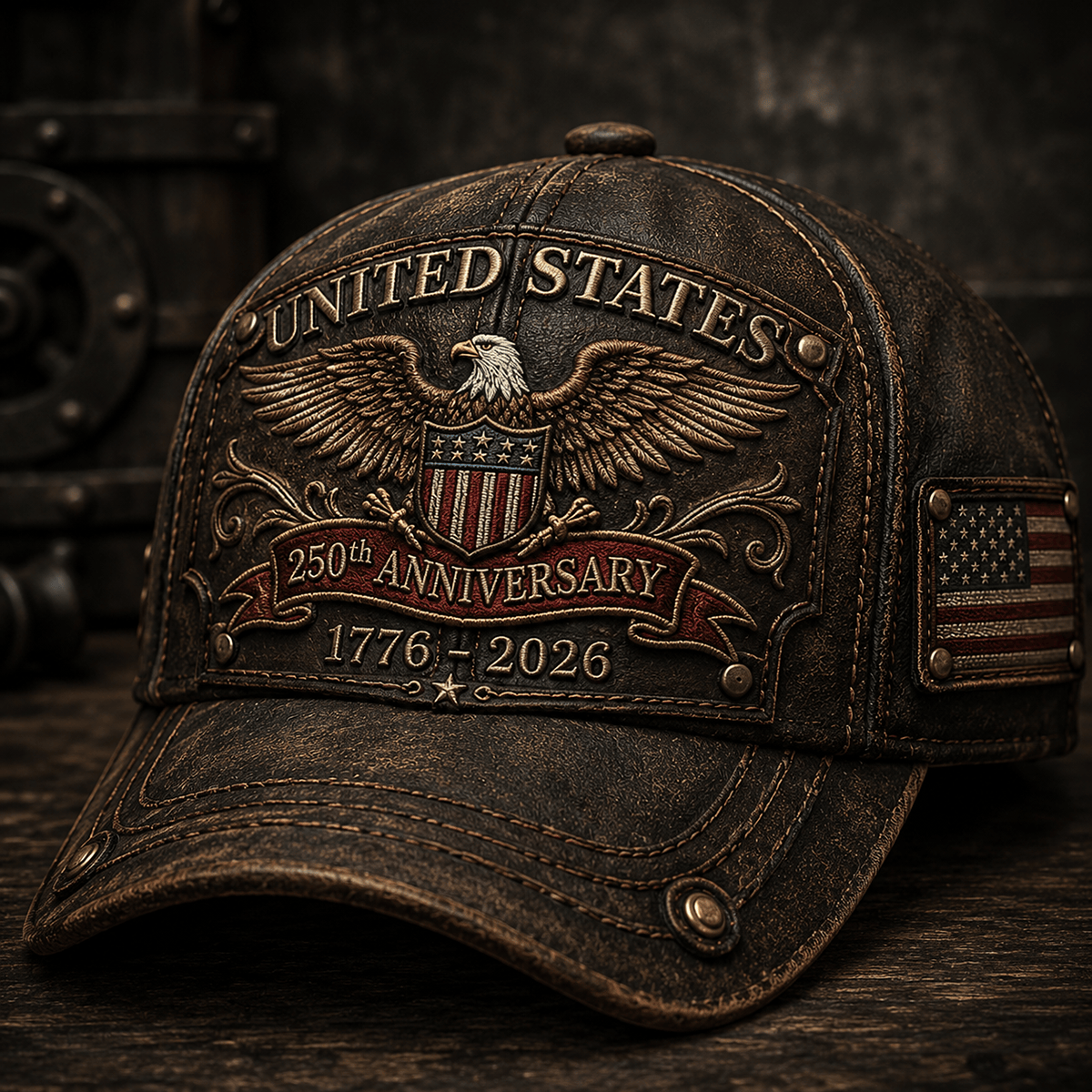 United States Eagle Printed Cap, 250th Anniversary 1776-2026 Hat, Father’s Day Gift for Dad, Freedom Honor Legacy Cap