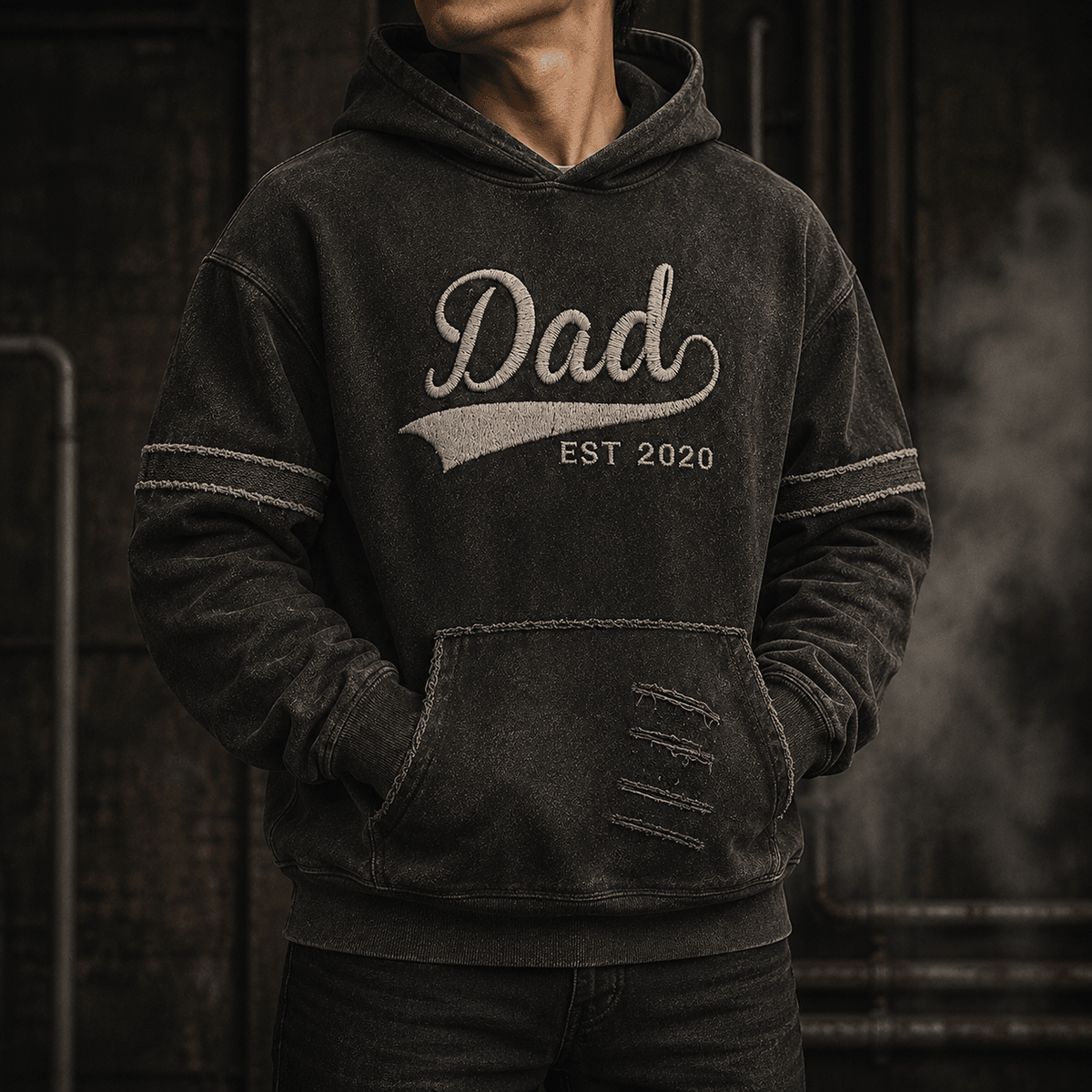 Dad EST 2020 printed Hoodie, Vintage Dad Hoodie, Father’s Day Gift for Dad, New Dad Gift, First Father’s Day Gift, Birthday Gift