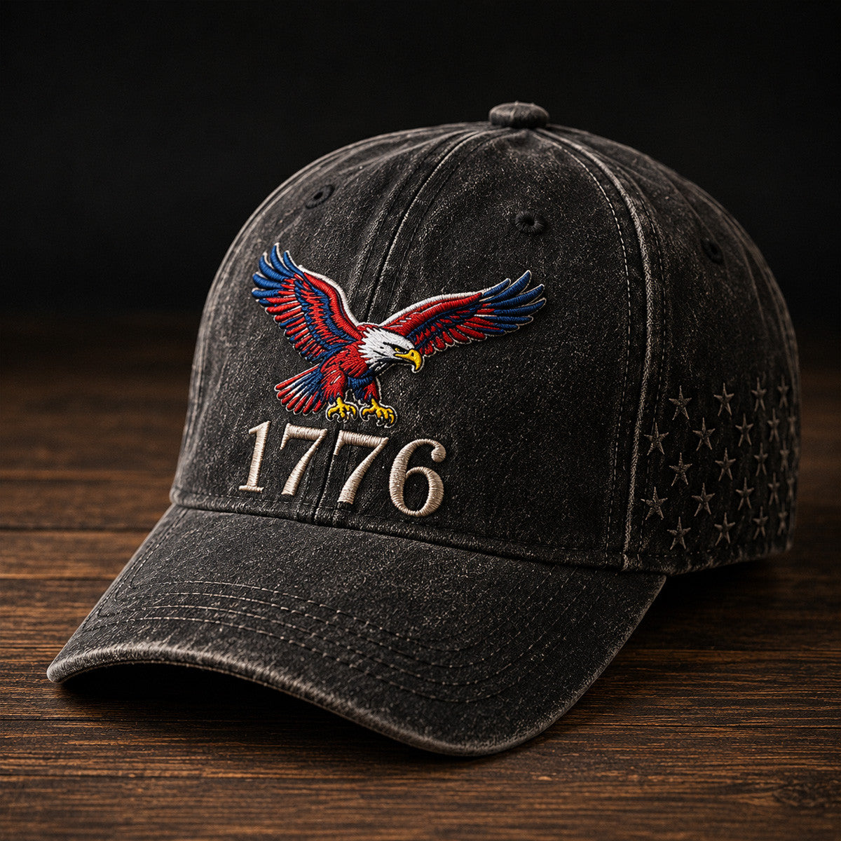 1776 Eagle American Flag Printed Baseball Cap Patriotic Father’s Day Gift for Dad Grandpa Men USA Independence Day Hat
