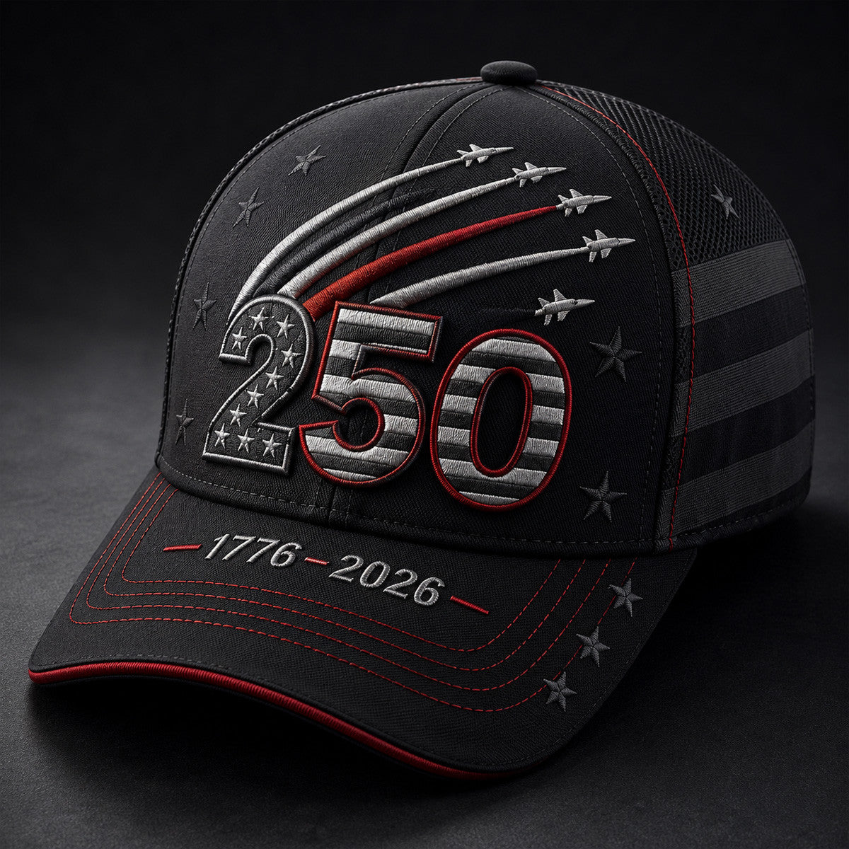 250th Anniversary USA Flag Printed Cap Patriotic Father’s Day Gift for Dad Grandpa Men 1776 2026