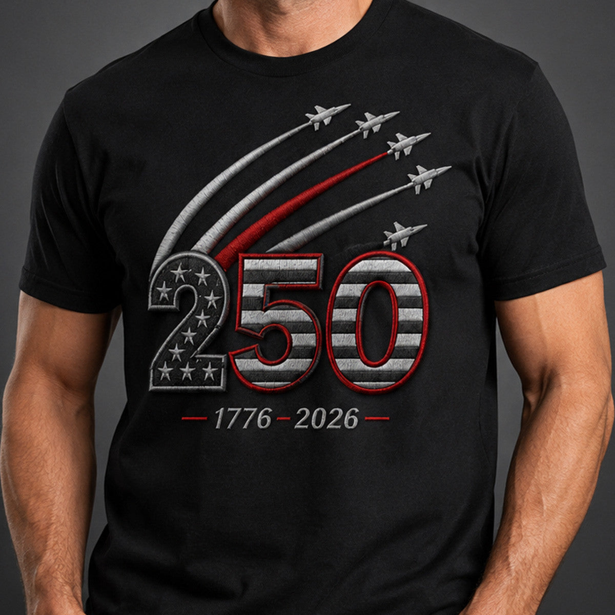 250th Anniversary USA Flag Printed T-Shirt Patriotic Father’s Day Gift for Dad Grandpa Men America 1776 2026