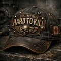 Still Not Dead Hard To Kill Printed Cap Father’s Day Gift for Dad, Skull Wings Canada Flag Hat, Funny Grandpa Biker Gift
