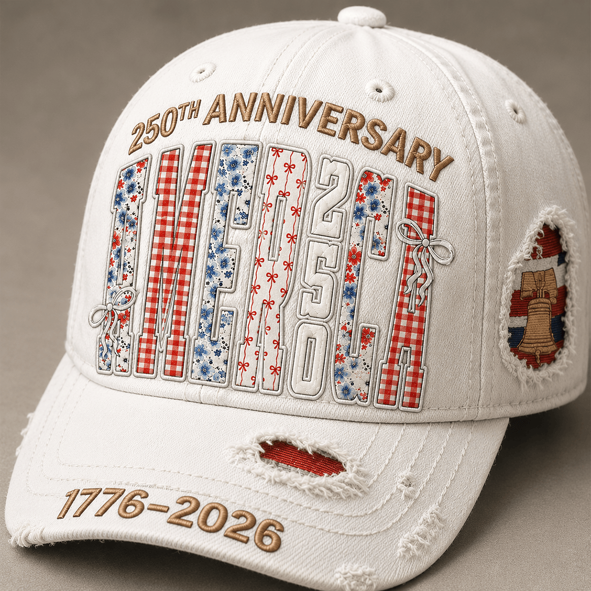 America 250th Anniversary Printed Cap, 1776 2026 USA Patriotic Hat, Independence Day Freedom Gift, Father’s Day Gift for Dad