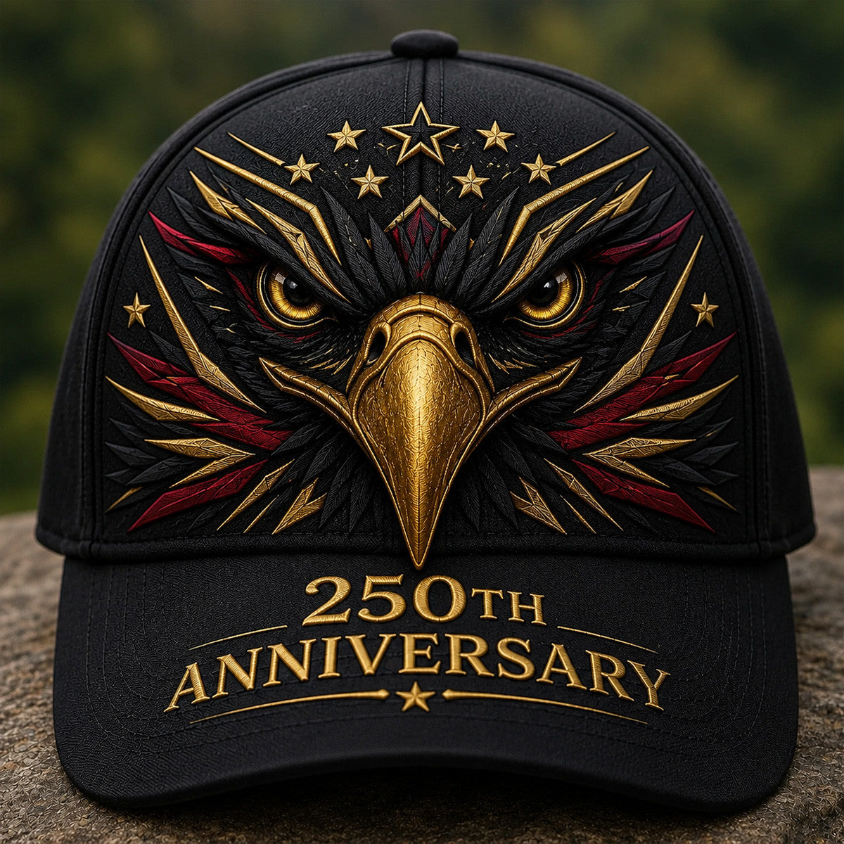 250th Anniversary Printed Vintage Eagle Cap with Patriotic Bird Graphic, USA Independence Day Gift for Dad Hat