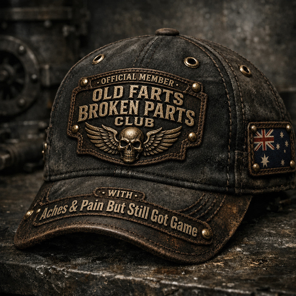 Member Old Farts Broken Parts Club Printed Australia Flag Cap Funny Grandpa Father’s Day Gift