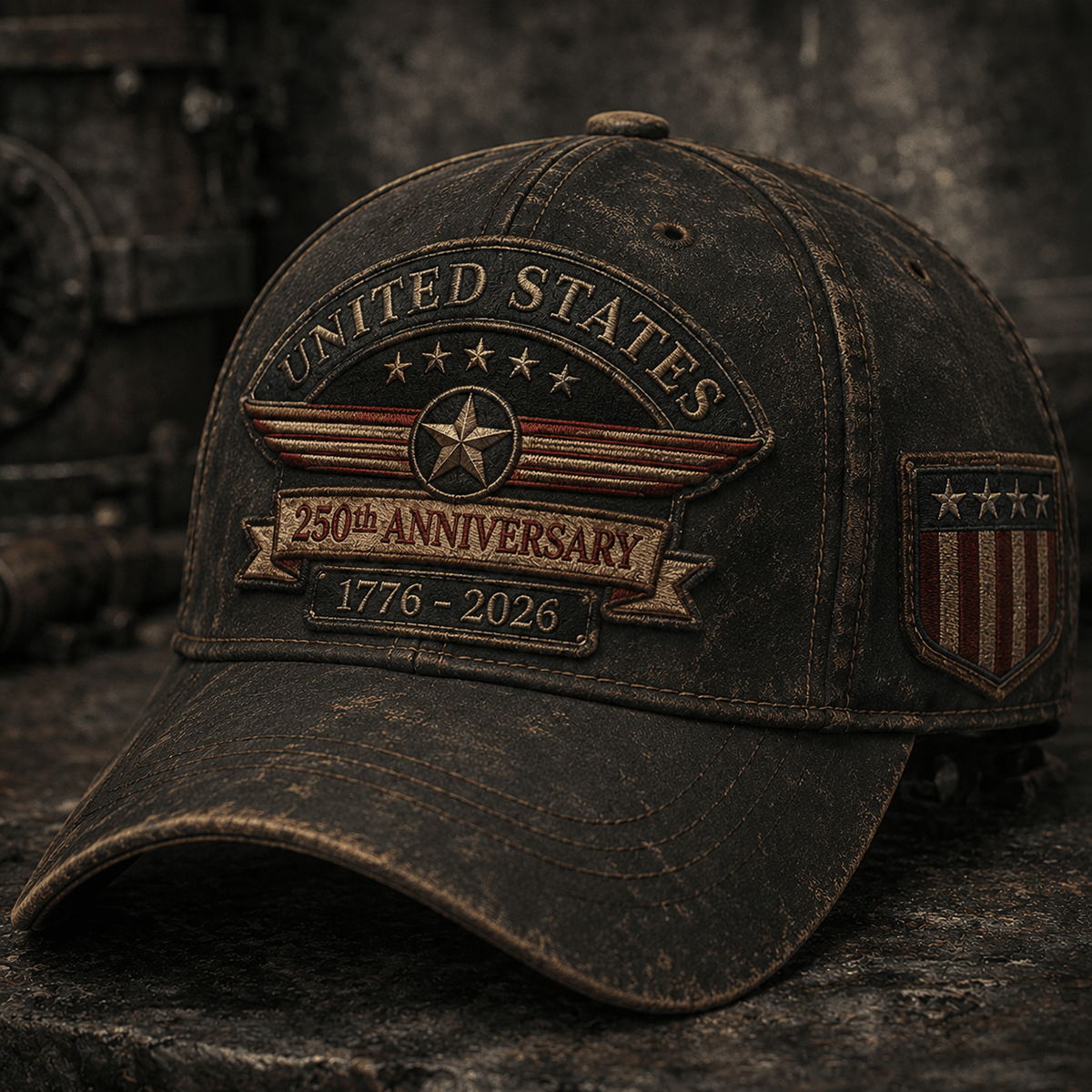 United States 250th Anniversary 1776-2026 Printed Cap Patriotic USA Flag Hat American Independence Day Father's Day Gift for Dad Grandpa