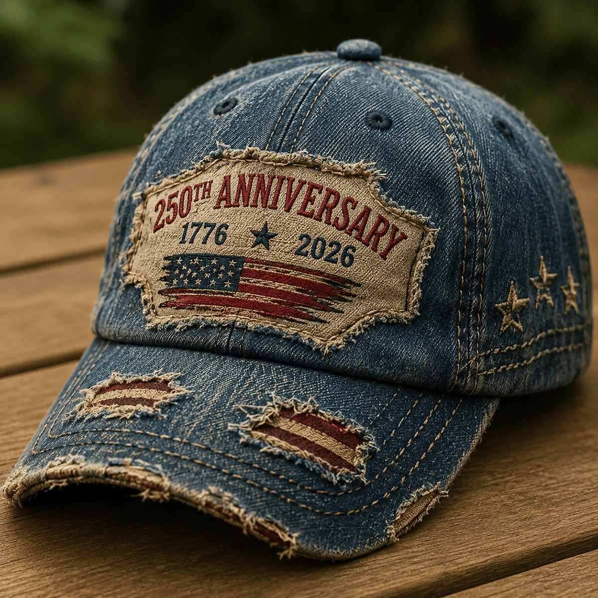 250th Anniversary 1776 2026 Printed Cap American Flag Patriotic Hat USA Independence Day Gift for Dad Father's Day Vintage Cap