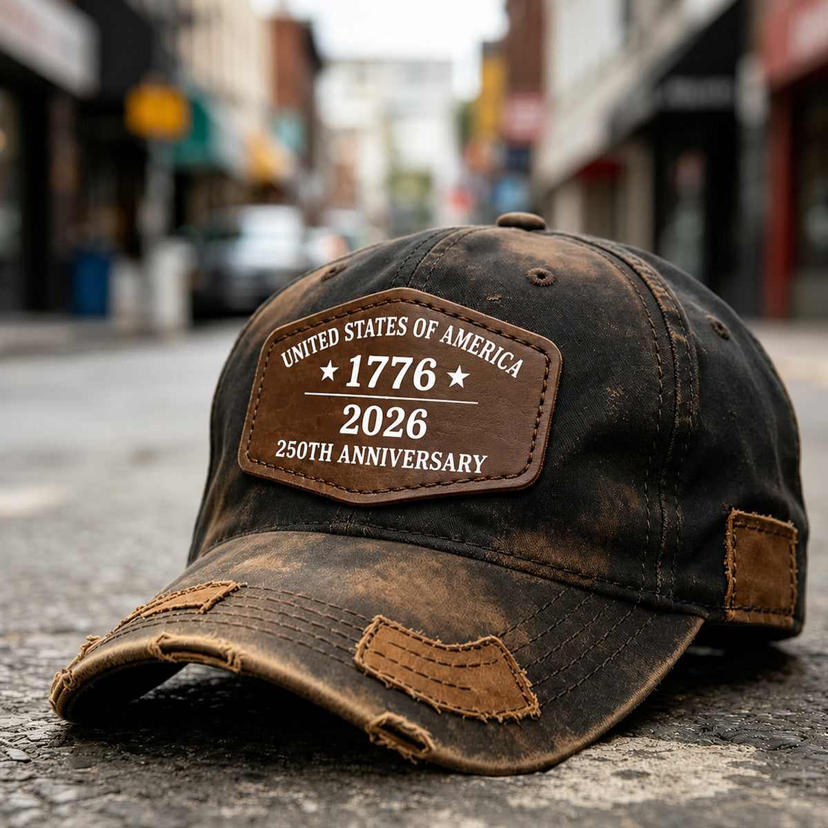 United States Of America 1776 2026 250th Anniversary Printed Cap Patriotic USA Hat Father's Day Gift For Dad Veteran Grandpa