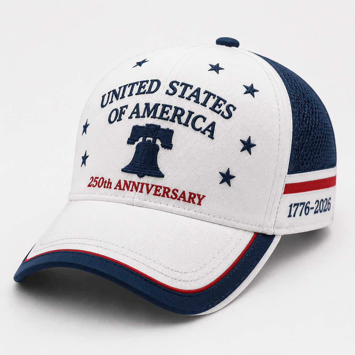 United States of America 250th Anniversary 1776-2026 Printed Cap Patriotic USA Flag Hat Independence Day Gift for Dad Veteran