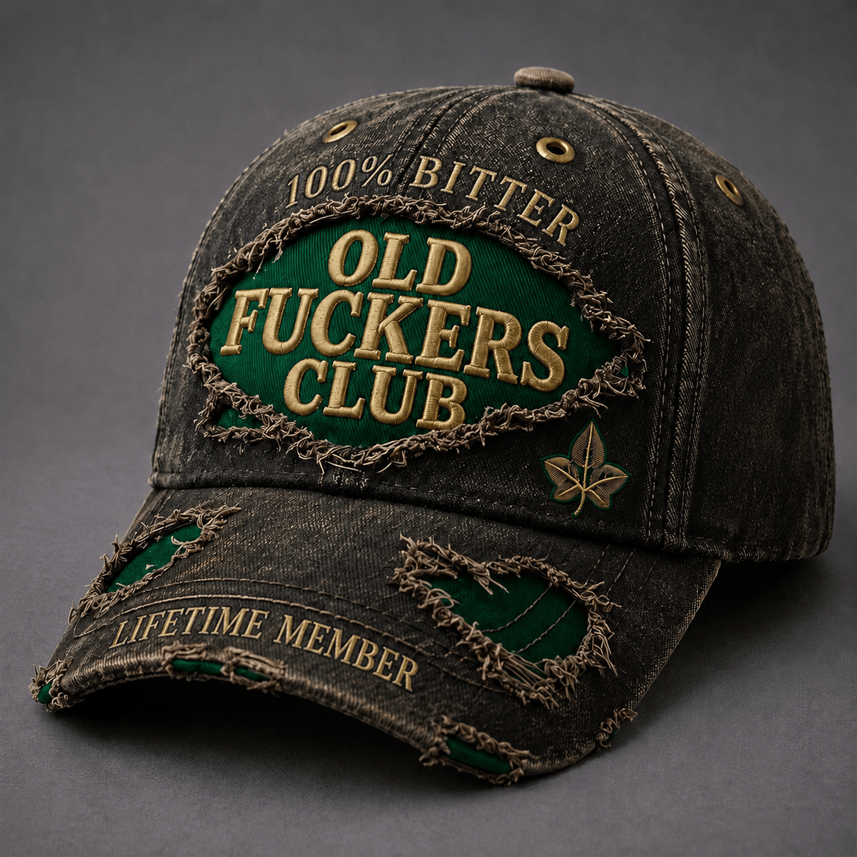 Bitter Old Fuckers Club Lifetime Member Printed Baseball Cap for Men Snapback Hat Funny Gift for Dad Grandpa