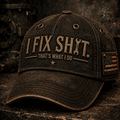 I Fix Shit That's What I Do Printed Baseball Cap, Funny Mechanic Hat, Wrench Graphic Cap, Auto Mechanic Gift for Men, Garage Humor Hat