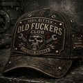 Old Guys Club Lifetime Member Skull Mechanic Printed Baseball Cap for Men, Vintage Wrench Graphic Hat, Funny Gift for Mechanics