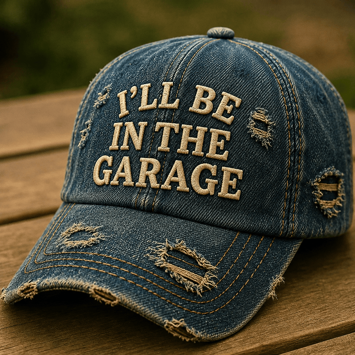 I’ll Be In The Garage Printed Cap, Funny Mechanic Baseball Hat, Garage Lover Gift for Men, Auto Repair Humor Cap