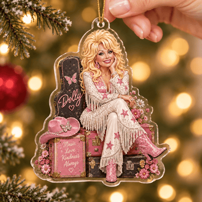 Dolly Parton Angel Acrylic Ornament Legend Tribute Keepsake