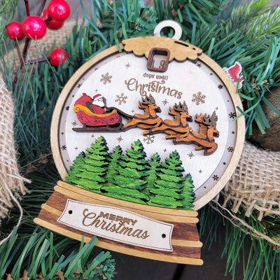 Countdown Until Christmas Wood Sign, Family Christmas Ornament, Christmas Decor