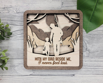 Personalized Father Moments Wood Sign, Family Christmas Ornament, Christmas Decor