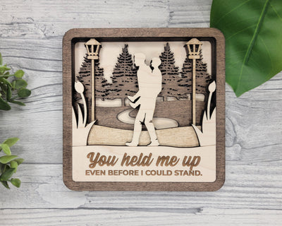 Personalized Father Moments Wood Sign, Family Christmas Ornament, Christmas Decor