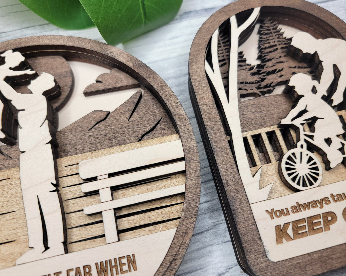 Personalized Father Moments Wood Sign, Family Christmas Ornament, Christmas Decor