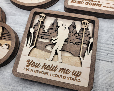 Personalized Father Moments Wood Sign, Family Christmas Ornament, Christmas Decor