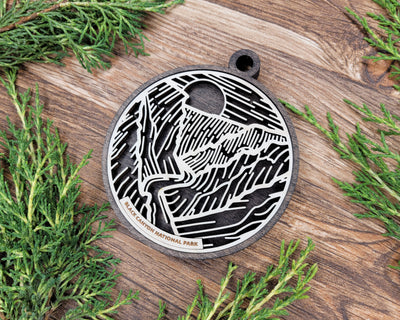 Personalized National Park Wood Sign, Wooden Christmas Ornament, Christmas Decor