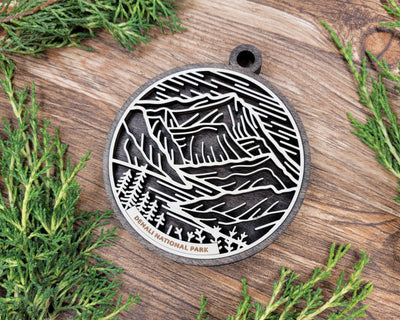 Personalized National Park Wood Sign, Wooden Christmas Ornament, Christmas Decor