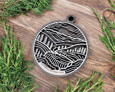 Personalized National Park Wood Sign, Wooden Christmas Ornament, Christmas Decor