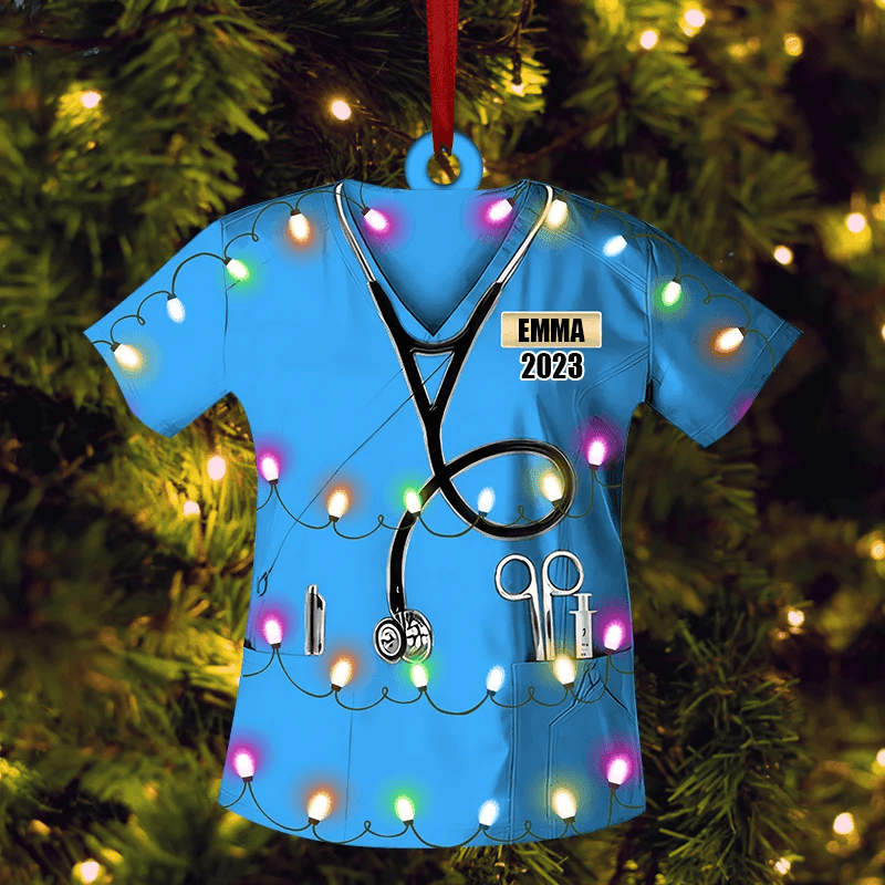 Personalized Nurse Uniform Christmas Ornament Christmas Gift for Nurse, CNA, Healthcare, Registered RN