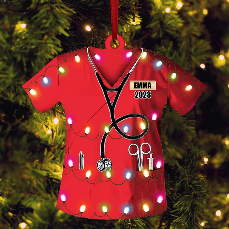 Personalized Nurse Uniform Christmas Ornament Christmas Gift for Nurse, CNA, Healthcare, Registered RN