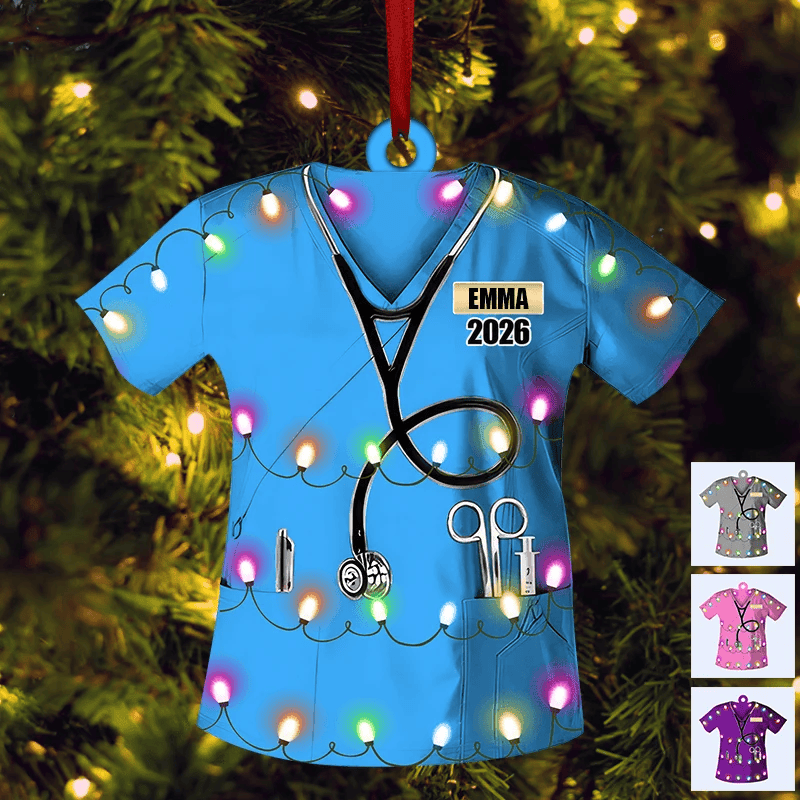 Personalized Nurse Uniform Christmas Ornament Christmas Gift for Nurse, CNA, Healthcare, Registered RN