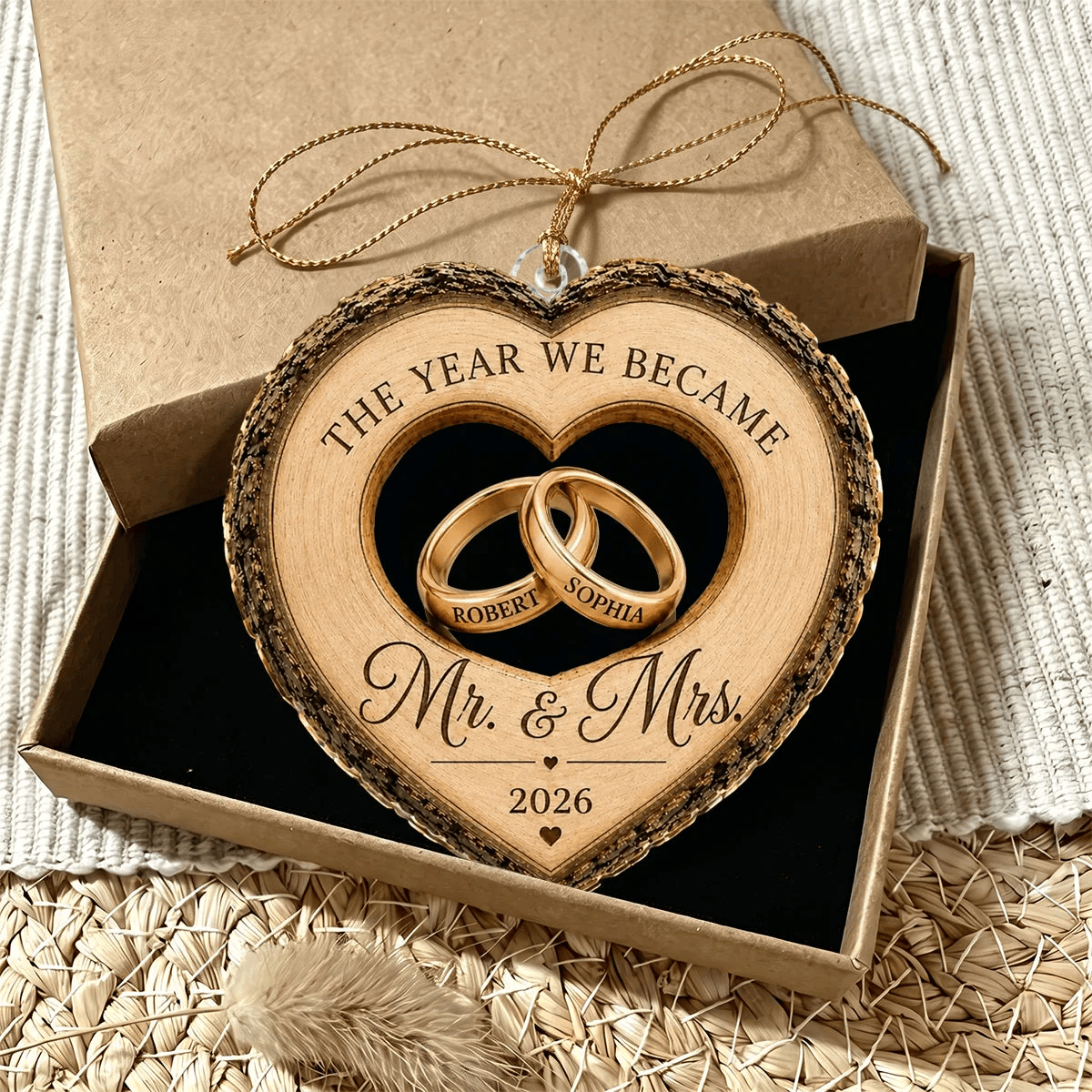 Personalized First Christmas As Mr & Mrs Acrylic Ornament Christmas Gift For Couple
