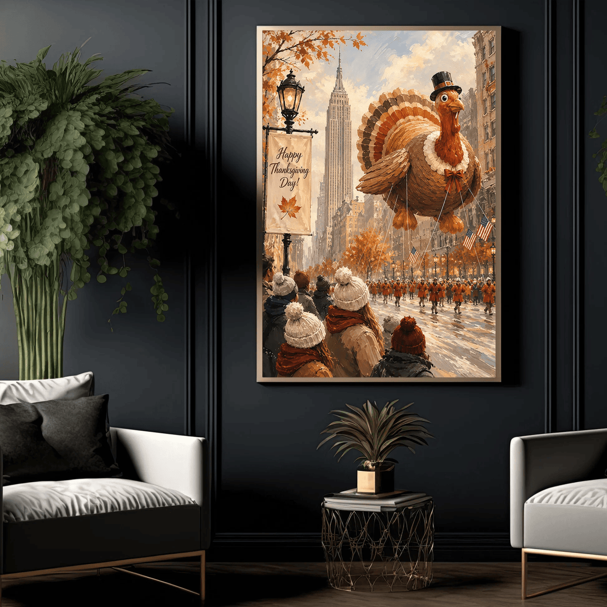 Funny Thanksgiving Canvas Painting Thankful Gift For Turkey Lover