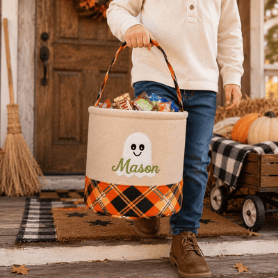 Personalized Halloween Candy Bag Trick or Treat Bag Halloween Basket Gift For Kid