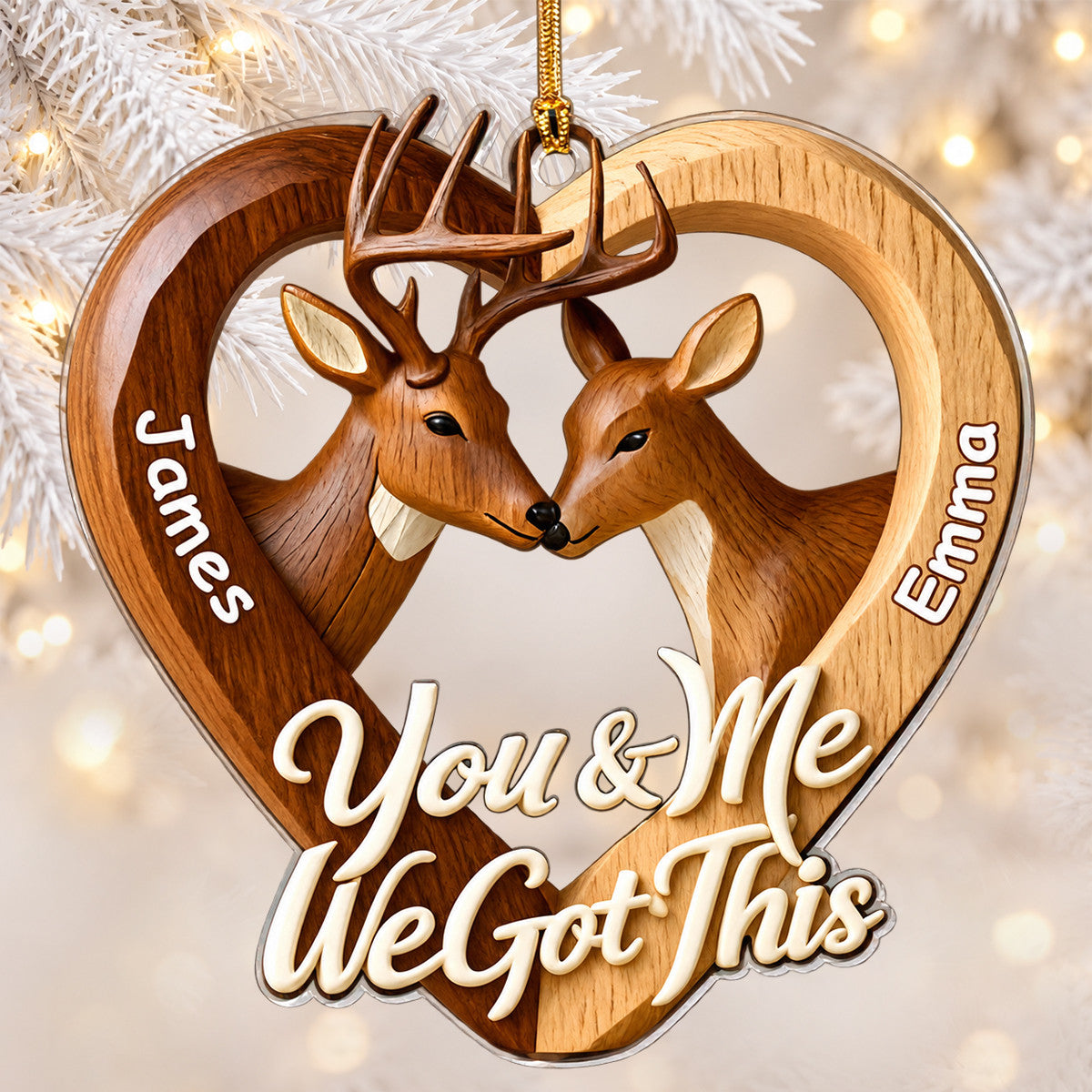 You & Me We Got This Acrylic Hanging Ornament Christmas Gift For Couples