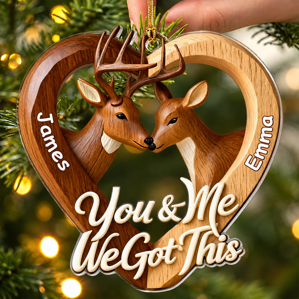 You & Me We Got This Acrylic Hanging Ornament Christmas Gift For Couples