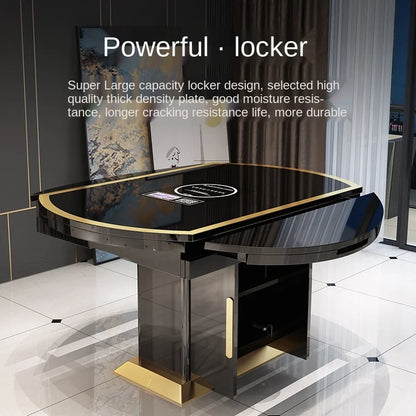 Folding with induction cooker dining table chair combination with turntable telescopic rotating size variable round table