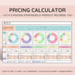 Calculadora de precios y ganancias para pequeñas empresas con 5 estrategias de precios y hasta 2 impuestos | Guía de precios | Plantilla de hoja de cálculo de lista de precios