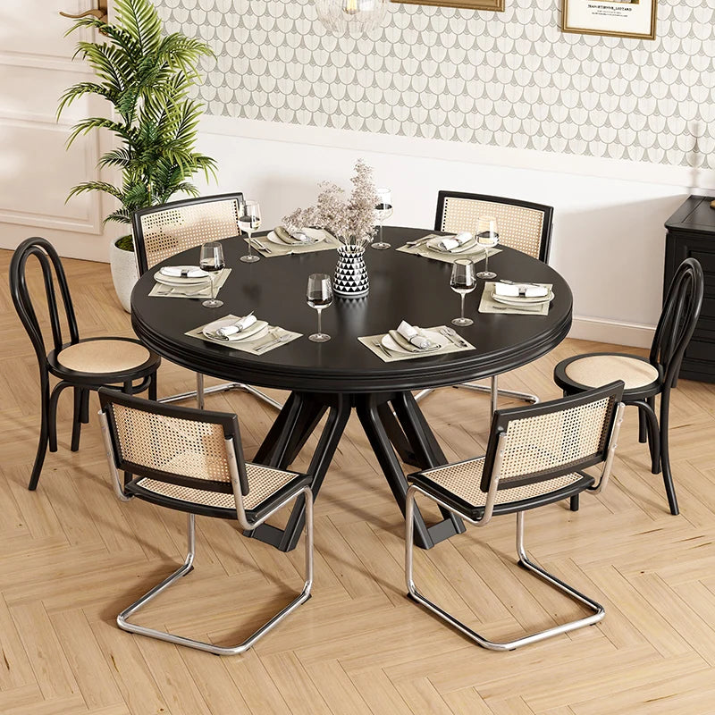 Tocador Juego de comedor de lujo Muebles de cocina completos Juegos de comedor Silla de sala Mesas de servicio pequeñas Muebles redondos